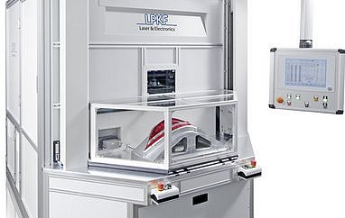 [Translate to USA:] Rotary Index Table of LPKF TwinWeld 3D 6000